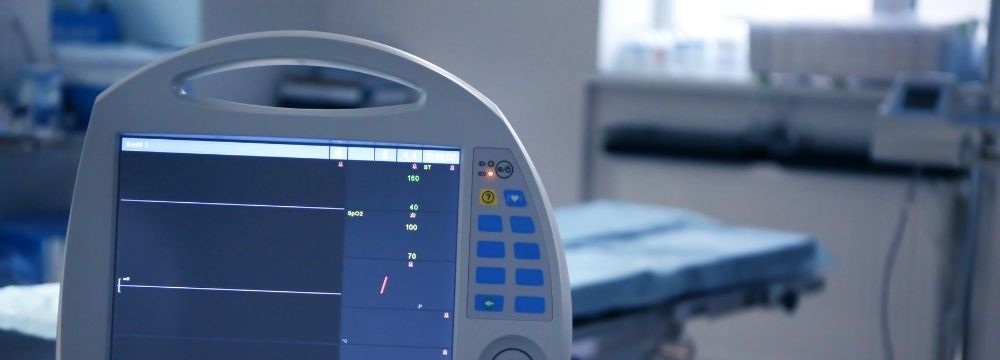 Medical equipment in cardiac procedure room where new technology is used including artificial intelligence in cardiology 